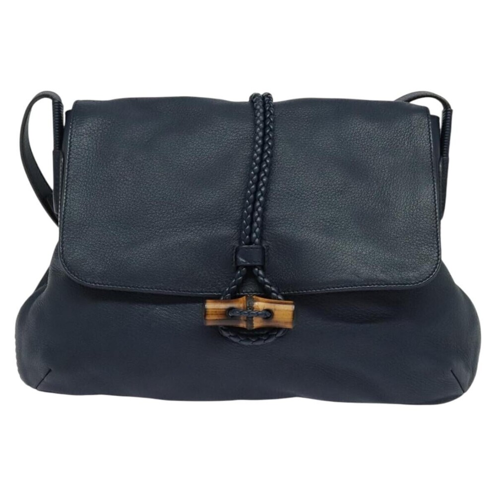 Gucci Hip Bamboo Flap Leather Medium